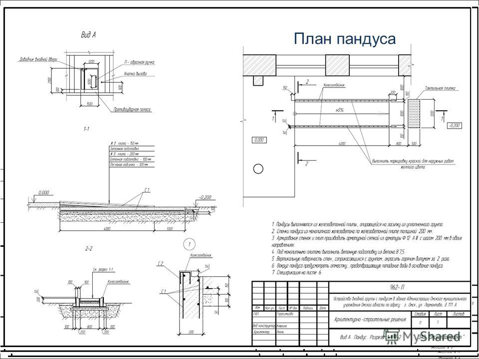 Как показать уклон пола на чертеже