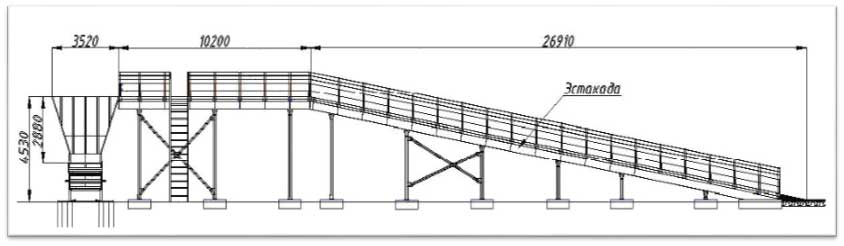 Чертеж эстакады для автомобиля