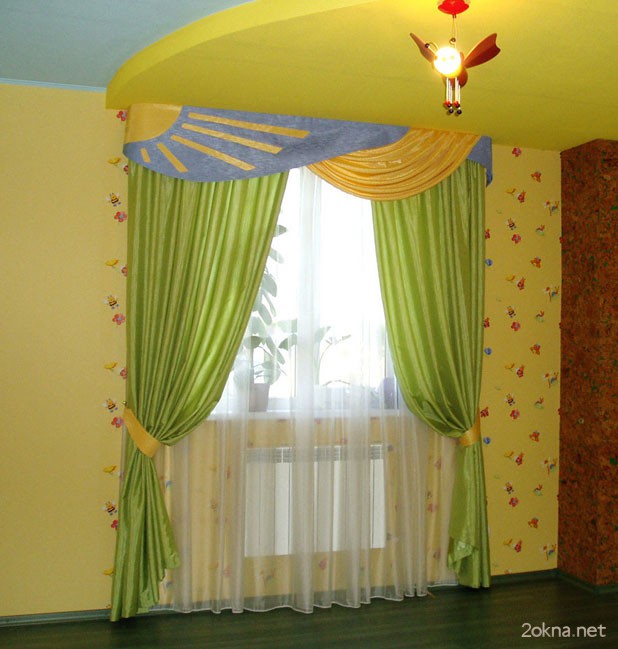 Фото - какие шторы подобрать к желтым обоям