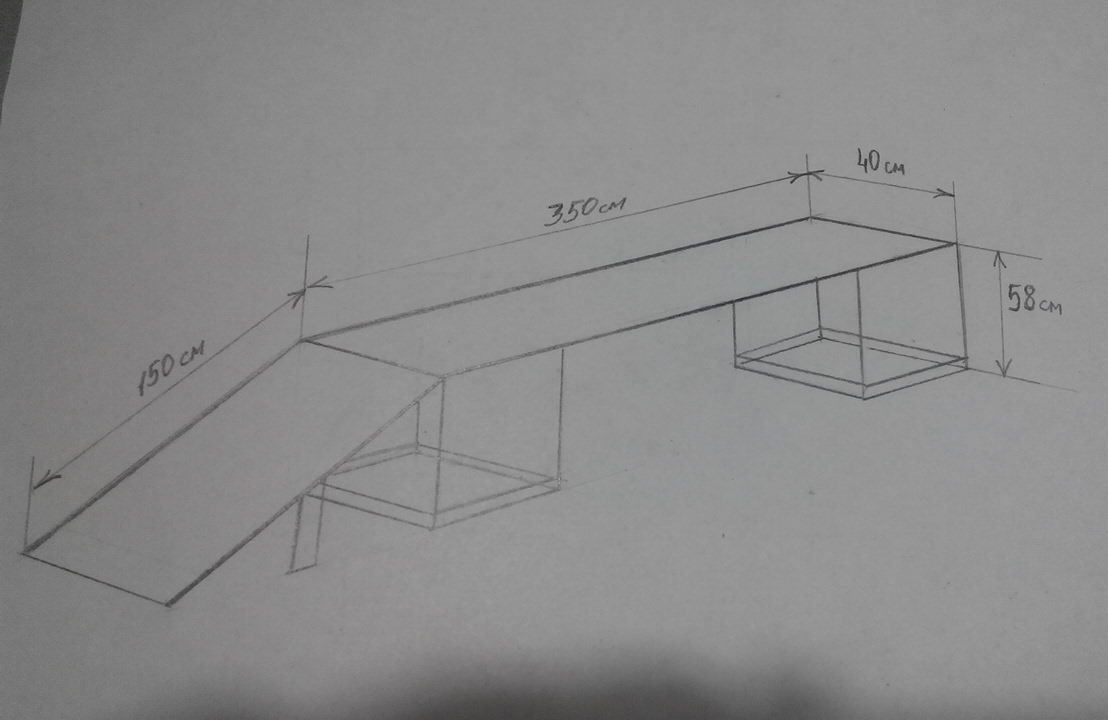 Чертеж эстакады для автомобиля