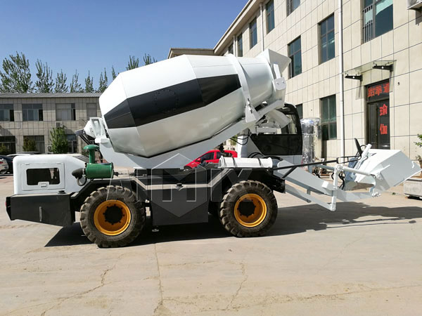 3.5cub self loading concrete mixer truck
