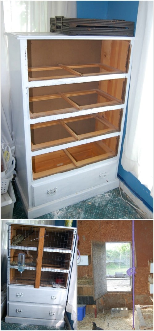 Upcycled Dresser Bunny Hutch