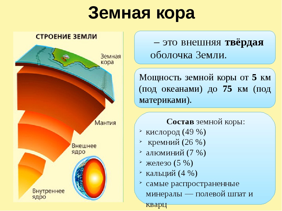 Земная кора под материками и под океанами имеет различное строение на каком рисунке правильно