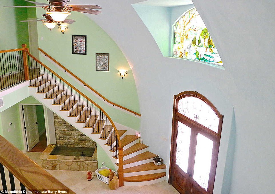 The family moved from a 2,200 square foot house to the 5,500 square foot dome  - without any change to their energy bills