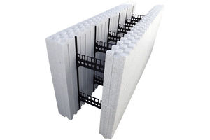 disposable formwork / expanded polystyrene / wall / insulated
