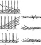 Схемы двойного, обычного и диагонального плетения