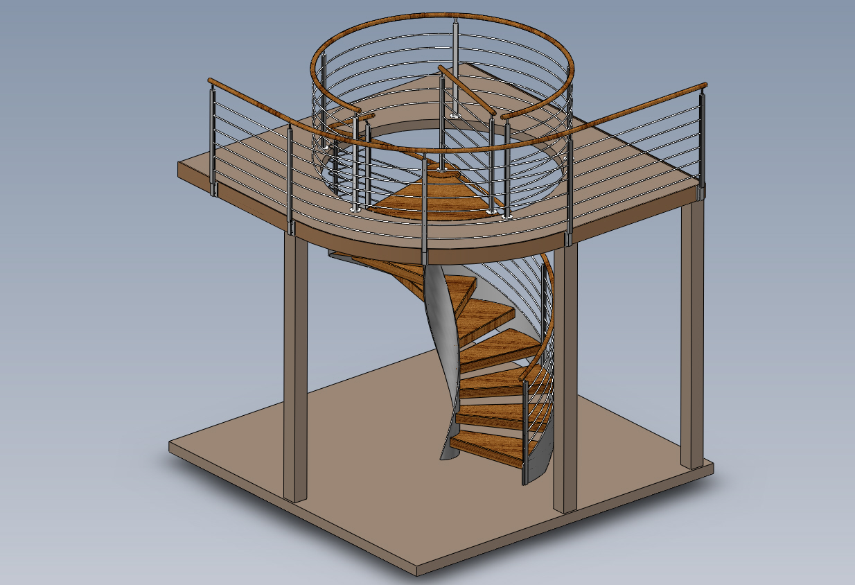 Винтовая лестница проект