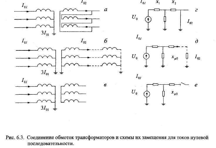 Схема замещения трансформатора напряжения