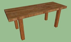 Workbench with a straight leg base