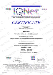 Foamin C Internation Certification